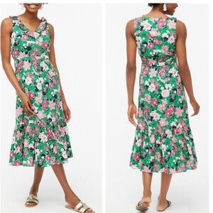 NWOT J. Crew Factory Floral Ruffled MIDI
Dress Size 6
